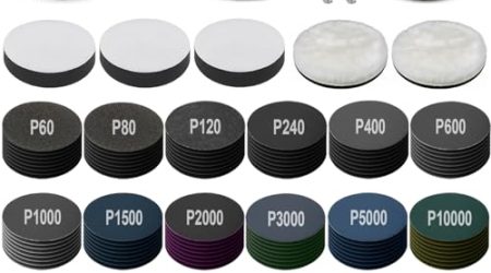sandpaper and drill fitting to clean wheel alloys